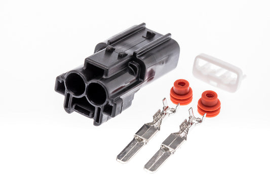 Connector  männlich  2 polig mit Einzeladerabdichtungen & Crimpverbinder CSM10632
