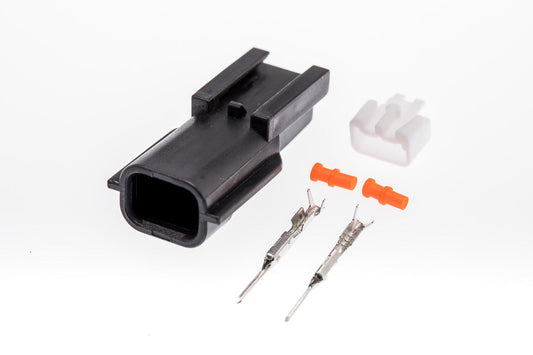 Connector  männlich  2 polig mit Crimpverbinder CSM10640