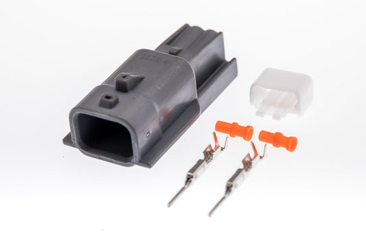 Connector  männlich  2 polig mit Crimpverbinder CSM10642