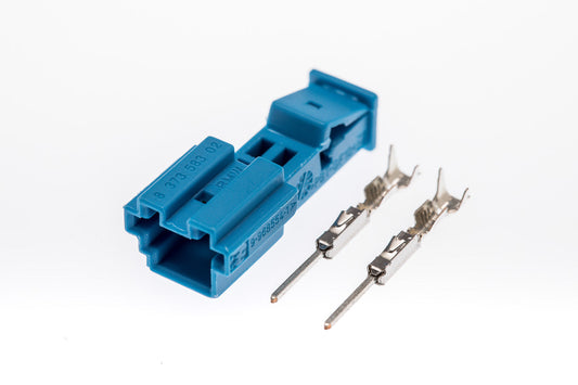 Connector  männlich  2 polig mit Crimpverbinder CSM10652