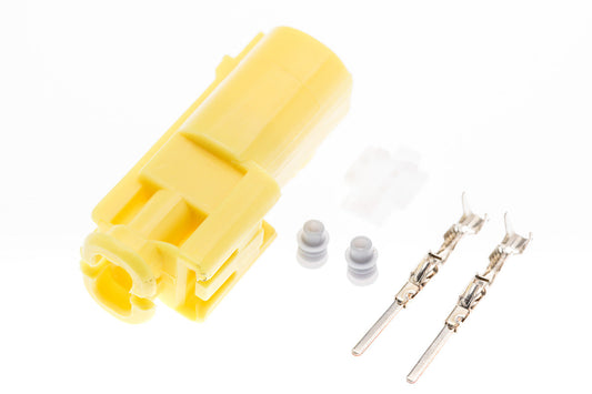 Connector  männlich  2 polig mit Einzeladerabdichtungen & Crimpverbinder CSM10671