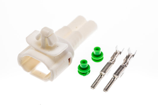 Connector  männlich  2 polig mit Einzeladerabdichtungen & Crimpverbinder CSM10680