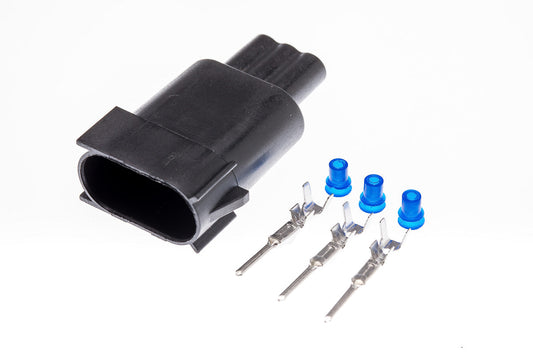 Connector  männlich  3 polig mit Einzeladerabdichtungen & Crimpverbinder CSM11182