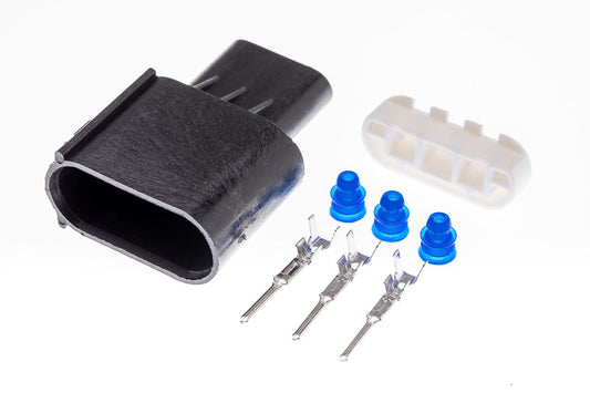 Connector  männlich  3 polig mit Einzeladerabdichtungen & Crimpverbinder CSM11186