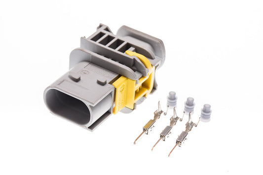 Connector  männlich  3 polig mit Einzeladerabdichtungen & Crimpverbinder CSM11237