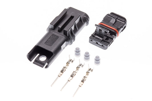 Connector  männlich  3 polig mit Einzeladerabdichtungen & Crimpverbinder CSM11241