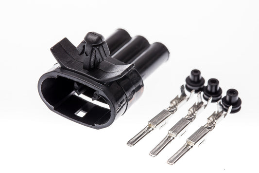 Connector  männlich  3 polig mit Einzeladerabdichtungen & Crimpverbinder CSM11245