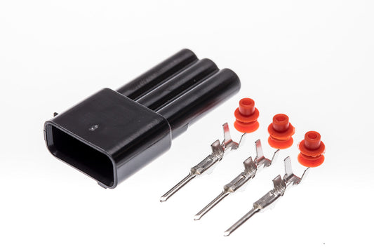 Connector  männlich  3 polig mit Einzeladerabdichtungen & Crimpverbinder CSM11290