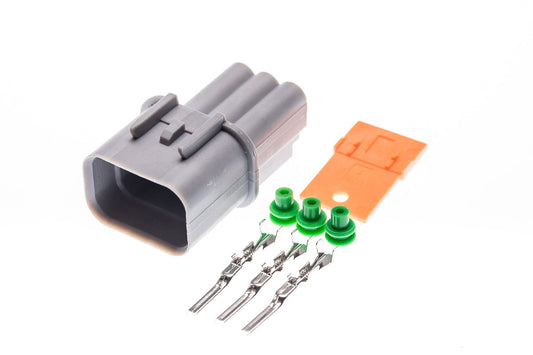 Connector  männlich  3 polig mit Einzeladerabdichtungen & Crimpverbinder CSM11318