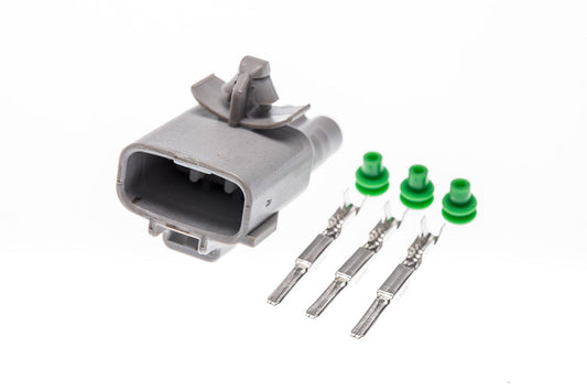 Connector  männlich  3 polig mit Einzeladerabdichtungen & Crimpverbinder CSM11348