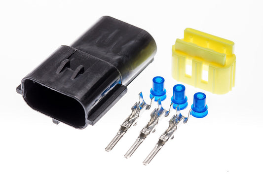 Connector  männlich  3 polig mit Einzeladerabdichtungen & Crimpverbinder CSM11352