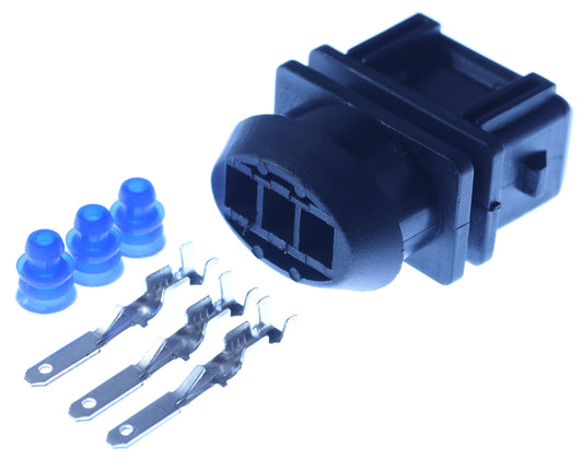 Connector  männlich  3 polig mit Einzeladerabdichtungen & Crimpverbinder CSM11371