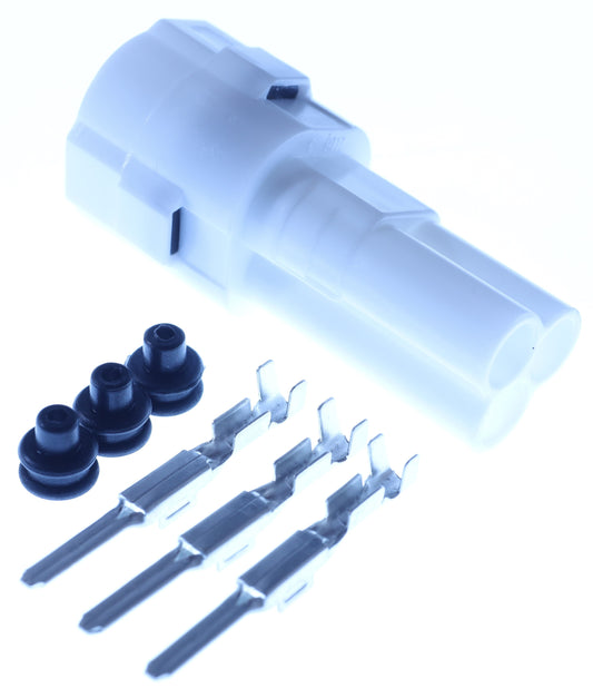 Connector  männlich  3 polig mit Einzeladerabdichtungen & Crimpverbinder CSM11382