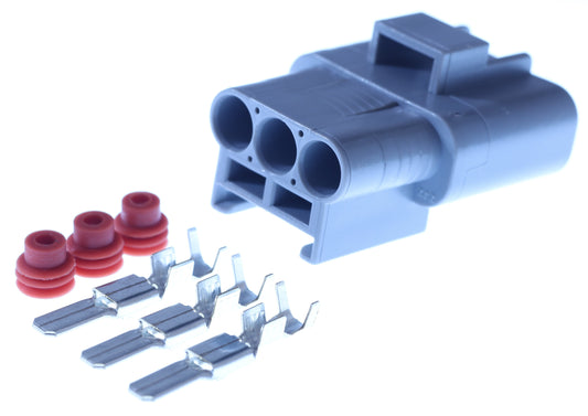 Connector  männlich  3 polig mit Einzeladerabdichtungen & Crimpverbinder CSM11407