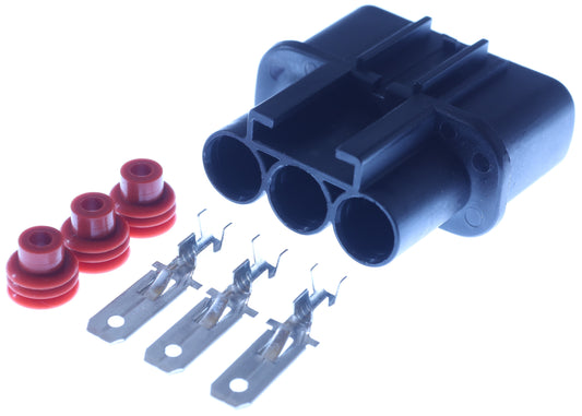 Connector  männlich  3 polig mit Einzeladerabdichtungen & Crimpverbinder CSM11412