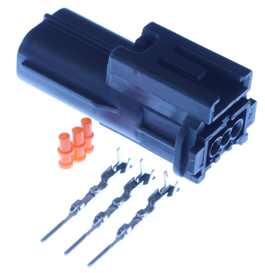 Connector  männlich  3 polig mit Einzeladerabdichtungen & Crimpverbinder CSM11414