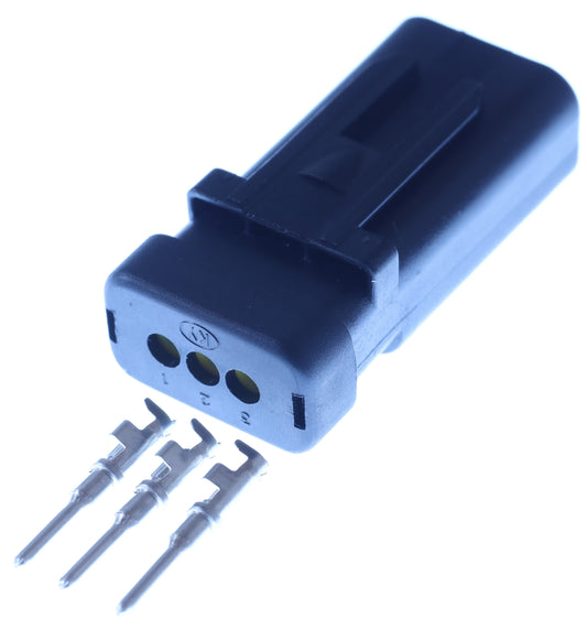 Connector  männlich  3 polig mit Crimpverbinder CSM11416