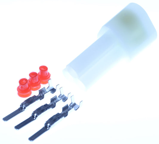 Connector  männlich  3 polig mit Einzeladerabdichtungen & Crimpverbinder CSM11418