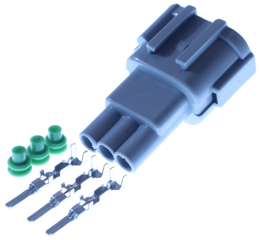 Connector  männlich  3 polig mit Einzeladerabdichtungen & Crimpverbinder CSM11433