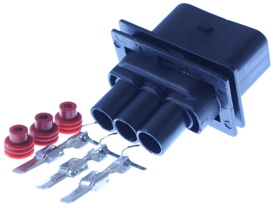 Connector  männlich  3 polig mit Einzeladerabdichtungen & Crimpverbinder CSM11435