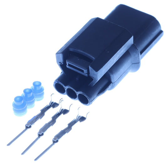 Connector  männlich  3 polig mit Einzeladerabdichtungen & Crimpverbinder CSM11448