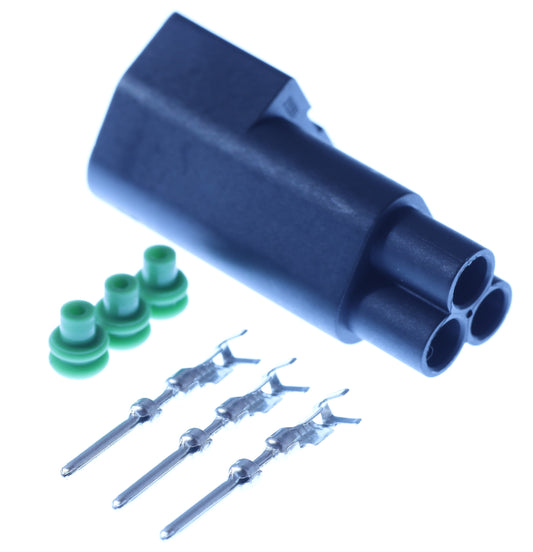 Connector  männlich  3 polig mit Einzeladerabdichtungen & Crimpverbinder CSM11459