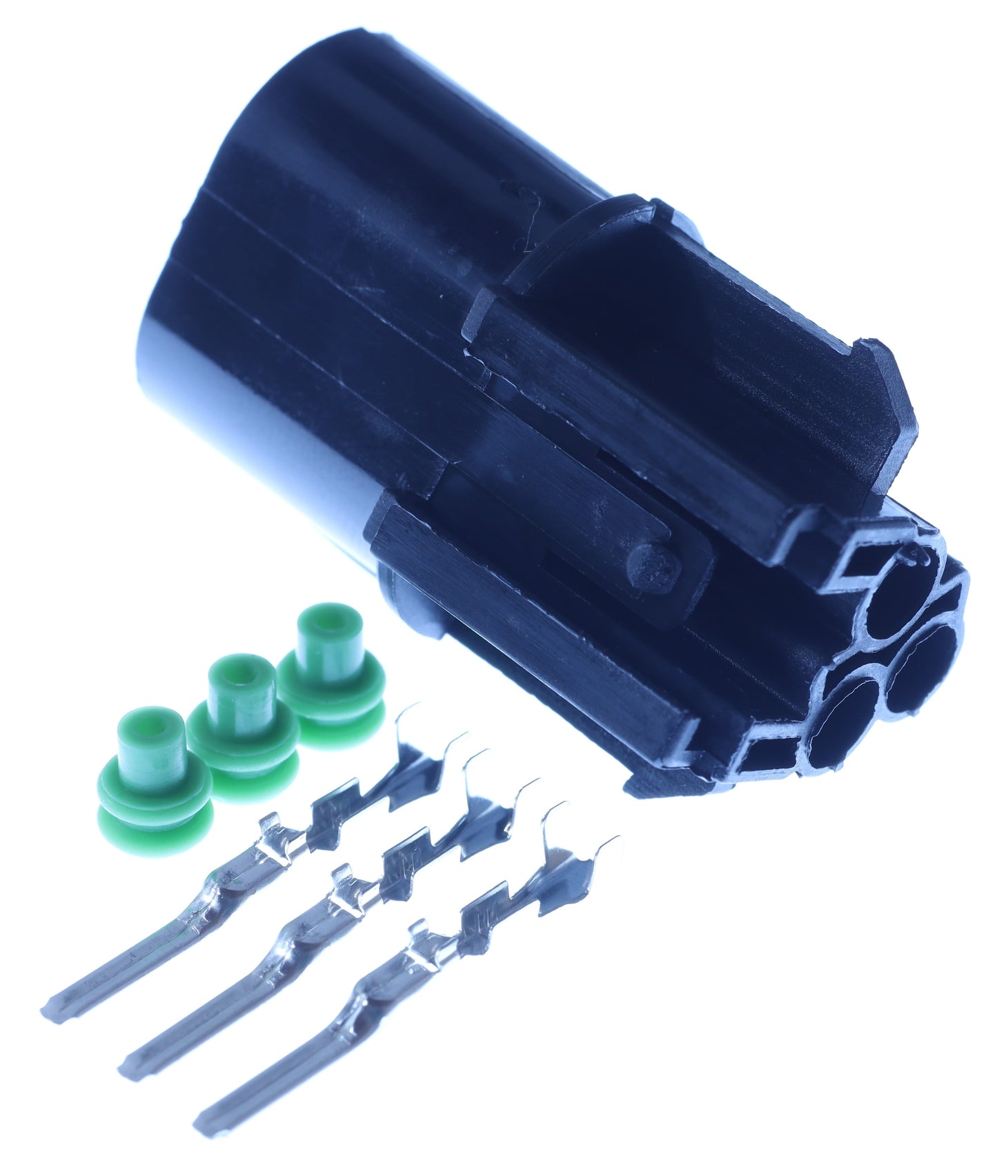 Connector  männlich  3 polig mit Einzeladerabdichtungen & Crimpverbinder CSM11490