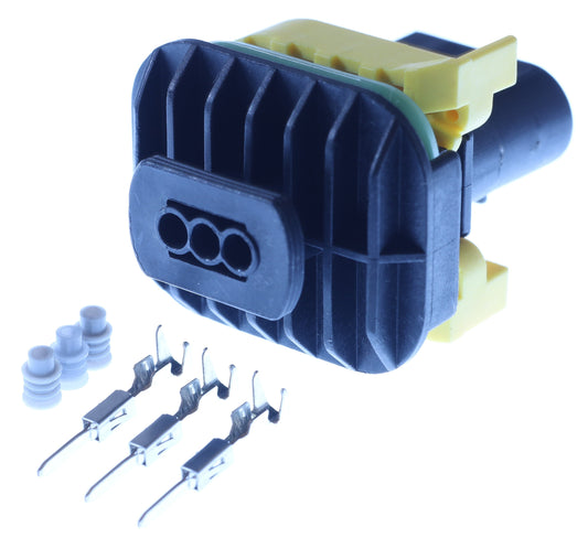 Connector  männlich  3 polig mit Einzeladerabdichtungen & Crimpverbinder CSM11492