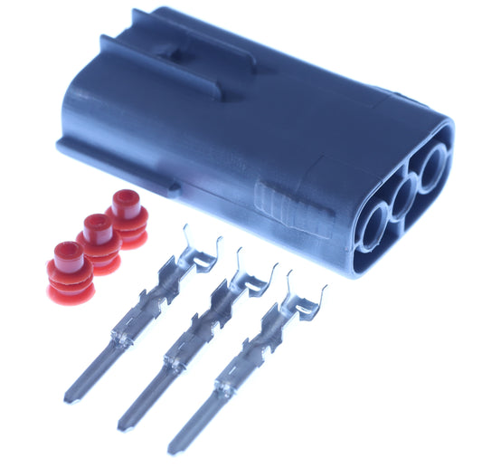 Connector  männlich  3 polig mit Einzeladerabdichtungen & Crimpverbinder CSM11517