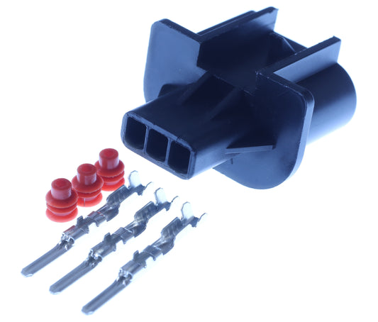 Connector  männlich  3 polig mit Einzeladerabdichtungen & Crimpverbinder CSM11519