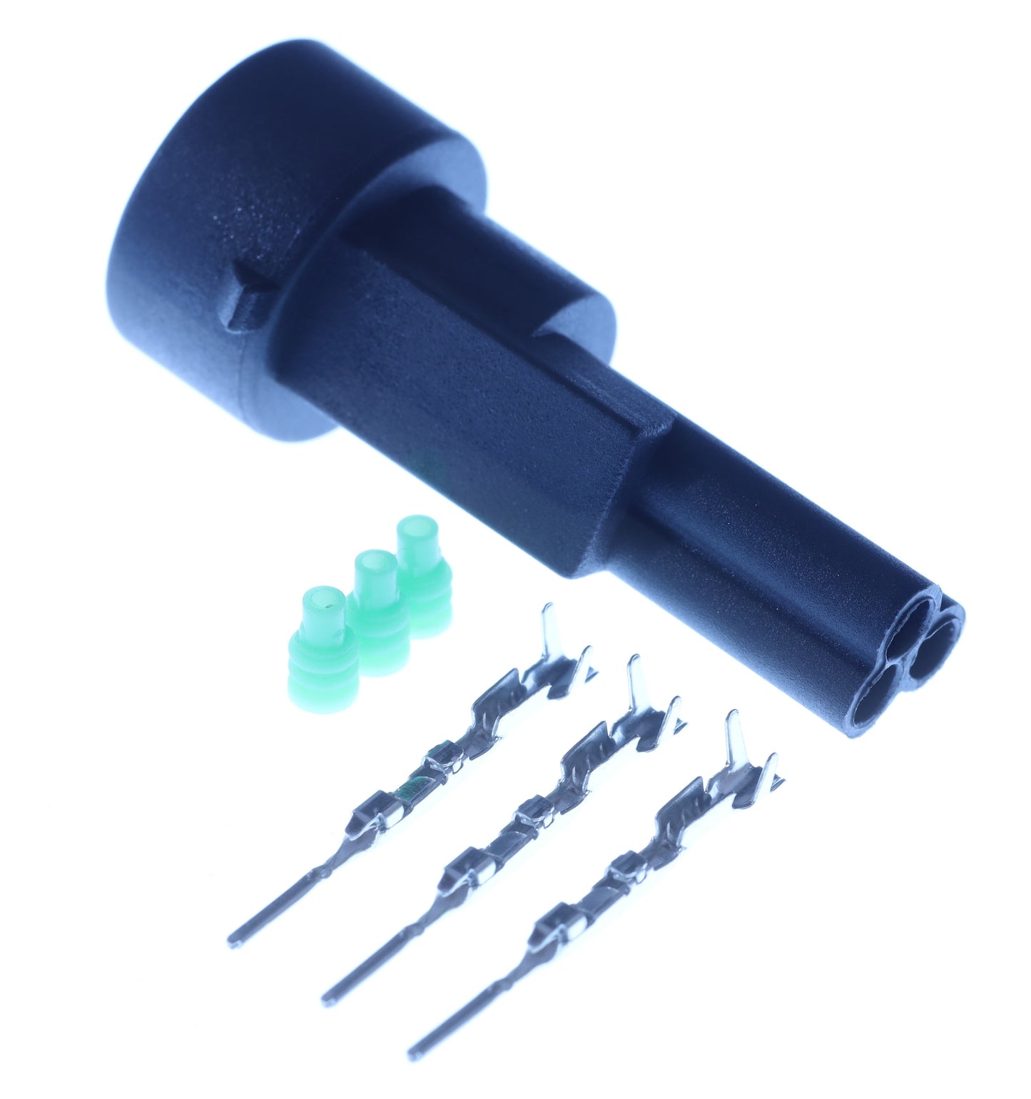 Connector  männlich  3 polig mit Einzeladerabdichtungen & Crimpverbinder CSM11536