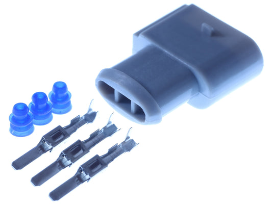 Connector  männlich  3 polig mit Einzeladerabdichtungen & Crimpverbinder CSM11550