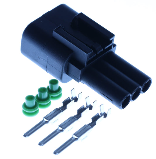 Connector  männlich  3 polig mit Einzeladerabdichtungen & Crimpverbinder CSM11574