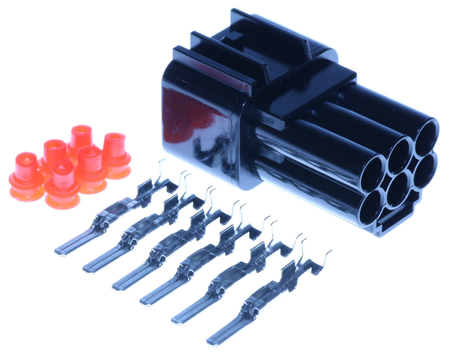 Connector männlich 6 polig mit Einzeladerabdichtungen & Crimpverbinder CSM13088