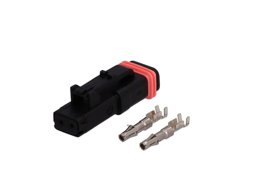 Connector  weiblich  2 polig mit Crimpverbinder