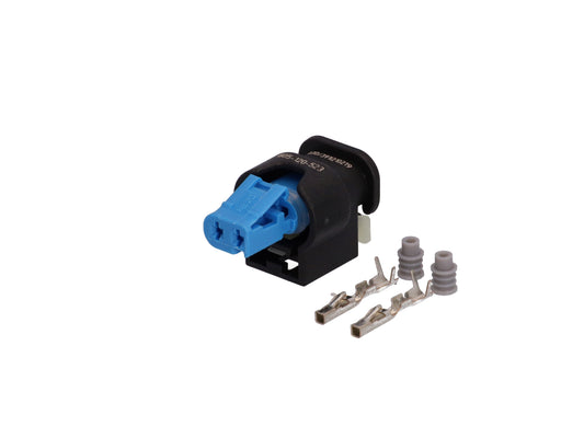 Connector  weiblich  2 polig mit Crimpverbinder